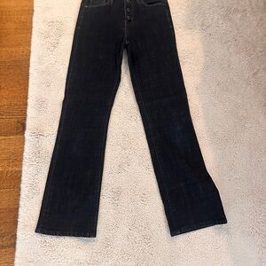 Stylish Dark Blue Denim Flare Jeans